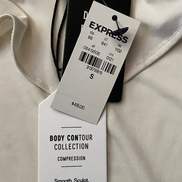 Express Cream Ruffle Strap Bodysuit - Picture 2 of 3